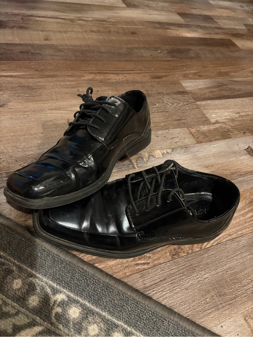 Apt. 9 Men's Black Leather Lace-Up Oxfords